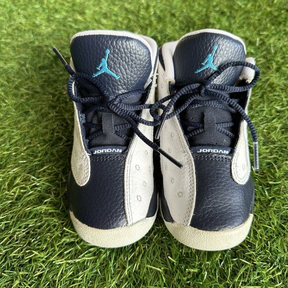 Nike Air Jordan 13‎ Retro Toddler Size 9C Blue White Athletic Shoes Sneakers - Picture 1 of 8